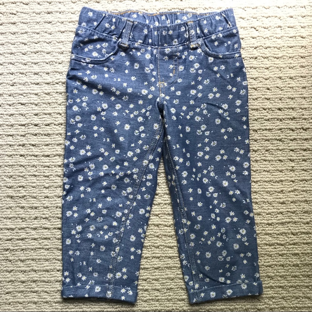 Like New! Jumping Beans Capri Daisy Print Legging
